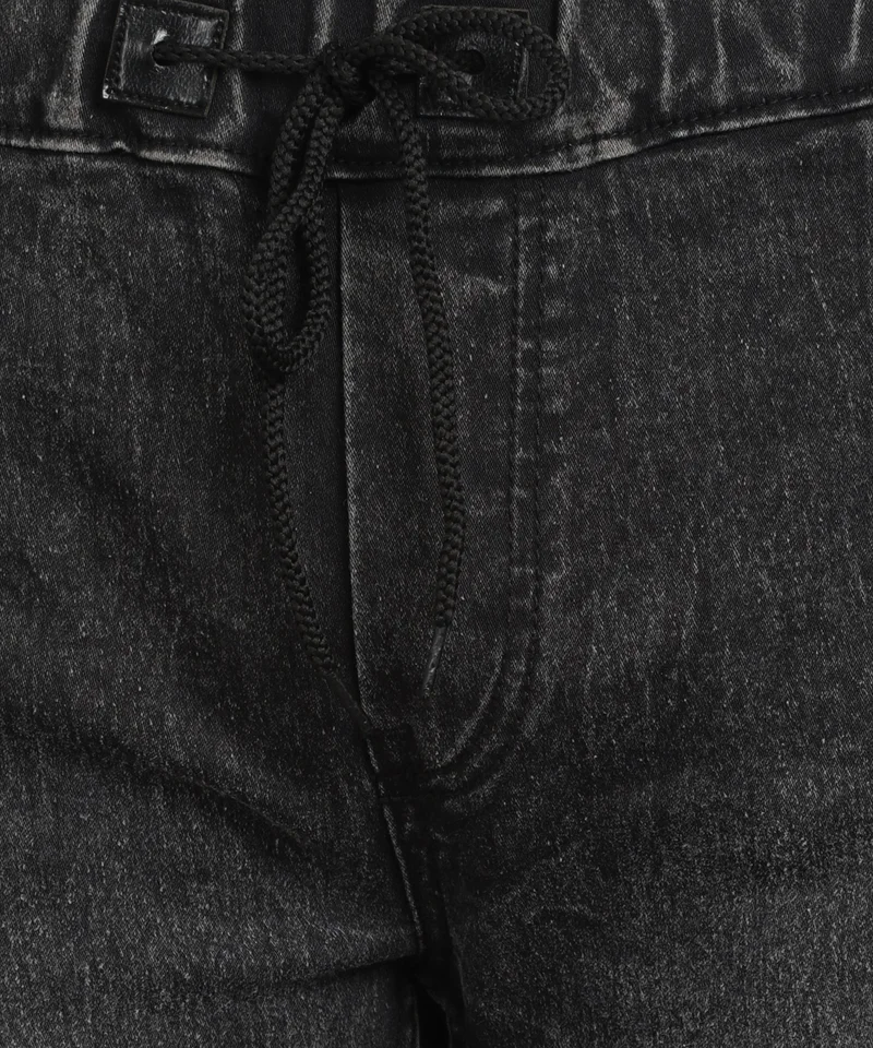 Urbano Fashion  Urbano Fashion Men's Black Slim Fit Washed Jogger Jeans Stretchable for Men | Best Price UAE